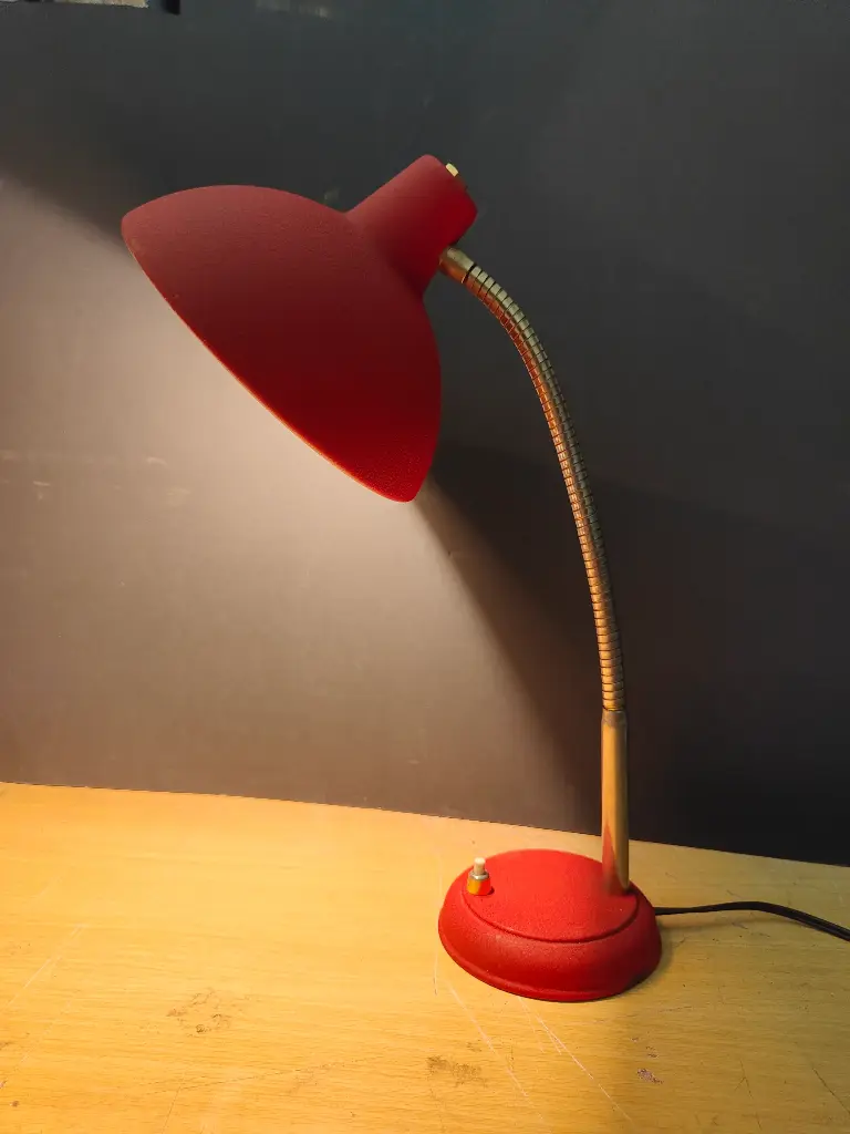 Lampe cocotte rouge granité